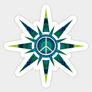 Solar Peace in Blue Sticker